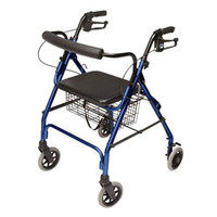 Lumex Walkabout Lite FourWheel Rollator, Blue, 6" Wheel