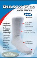 DiaSox Plus Oversize Socks, Large, Black