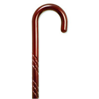 Spiral Tourist Handle Cane, Rose Stain, 36"  37"
