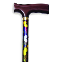 Folding Travel Cane with Fritz Handle, Butterfly