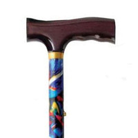 Travel Folding Cane with Fritz Handle, Abstract