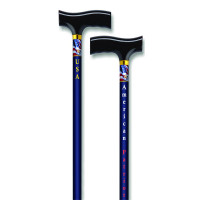 Straight Cane with Fritz Handle, American Patriot
