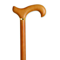 Men's Derby Handle Wood Cane, Natural Stain