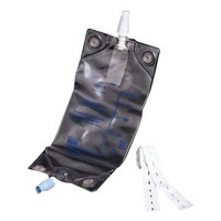 Deluxe Leg Bag with Twist Valve and Latex Straps, Medium 600 mL