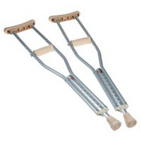 Aluminum Youth Push Button Crutches, 37"45"