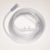 Adult Nasal NonFlared Cannula, Safety Channel, 7'