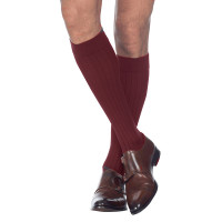 Business Casual Sock for Men, Calf, 1520 mmHg, Closed Toe, Size C, Brown