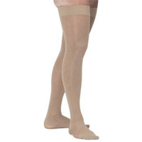 Cotton ThighHigh with GripTop, 3040, Large, Short, Closed Toe, Crispa