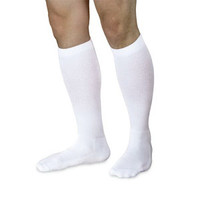 Performance Sock Calf, 2030 mmHg, Size MM, Closed Toe, White