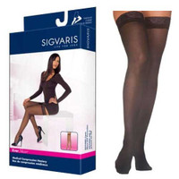 Ever Sheer ThighHigh Stockings with Grip Top, 3040mm, Closed, Medium, Short, Black