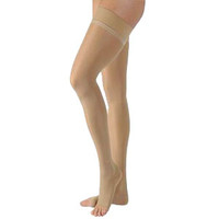 Select Comfort ThighHigh Stockings 3040mmHg w/GripTop, Medium Short, Open Toe, Crispa