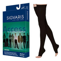 Access ThighHigh with GripTop, 2030, Large, Long, Open, Black