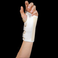 Leader Deluxe Carpal Tunnel Wrist Support, White, XLarge/Left