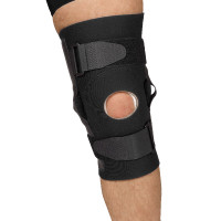 Leader Neoprene Hinged Knee Support, Black, Large