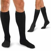 CoreSpun by Therafirm Moderate Support Socks, 2030 mmHg Compression, Unisex, Black, Small