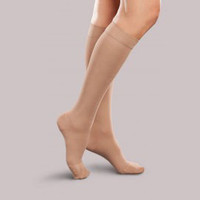 Ease by Therafirm Women's Opaque KneeHigh Support Socks, 2030 mmHg, Closed Toe, Sand, Large Short
