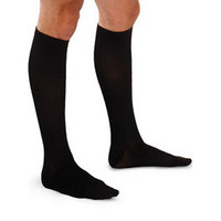 Men's Mild Ribbed Dress Support Socks Large, Black