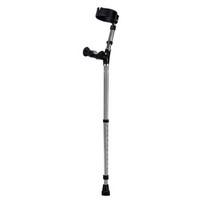 Adult Forearm Crutches with Ergonomic Grip, Full Cuff, Black