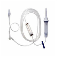 Basic IV Administration Set with NonVented Injection Site, 15 drops/mL Drip Rate