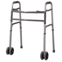 Bariatric HeavyDuty Folding Walker with Wheels, Adult