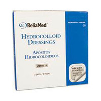 ReliaMed Sterile LatexFree Hydrocolloid Dressing with Film Back and Beveled Edge 6" x 6"