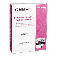 ReliaMed Sterile LatexFree Transparent Thin Film I.V. Site Adhesive Dressing 4" x 43/4"