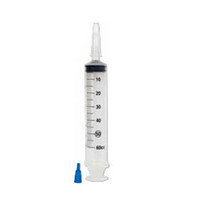 Flat Top Catheter Tip Irrigation Syringe with Tip Protector 60 mL