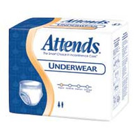 Attends Unisex Regular Absorbency Value Tier Protective Underwear Large 44" - 58"  48APV30-Pack(age)