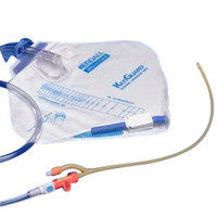 100% Silicone 2-Way Closed Foley Catheter Tray 18 Fr 5 cc  68407428-Each