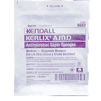 Kerlix AMD Antimicrobial Island Dressing Super Sponge, 6" x 6-3/4", Square  686662-Pack(age)