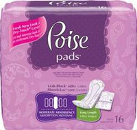 Poise Pads Moderate Absorbency Long Pads 12.4"  6919566-Case