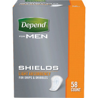 Depend Shields For Men Light Absorbency, One Size Fits Most  6935641-Pack(age)