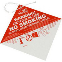 No Smoking Warning Sign (Caution Oxygen) 100/Pk  BF66099-Pack(age)