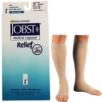 Relief Knee-High with Silicone Band, 20-30, Medium, Open, Beige  BI114748-Pack(age)