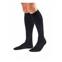 Men's Knee-High Ribbed Compression Socks Large, Black  BI115110-Each