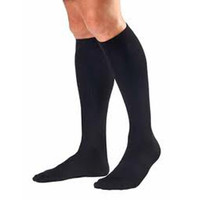 Men's Knee-High Ribbed Compression Socks Large, Black  BI115265-Each