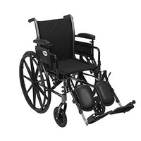 Cruiser III Light Weight Wheelchair with Flip Back Removable Desk Arms and Elevating Leg Rest  FGK316DDAELR-Each