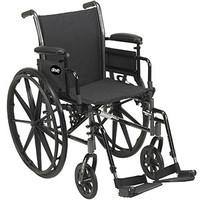 Cruiser III Light Weight Wheelchair with Flip Back Removable Desk Arms and Swing Away Footrest  FGK316DDASF-Each