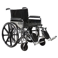Sentra EC Heavy Duty Wheelchair with Detachable Desk Arms and Swing Away Footrest  FGSTD24ECDDAELR-Each