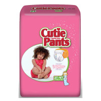 Cuties Refastenable Training Pants for Girls 4T-5T, up to 38+  FQCR9008-Pack(age)