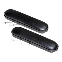 Desk Length Arm Pads with Screws, Black Vinyl Upholstery  INV8881053570U67-Pack(age)