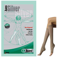 Juzo Soft Silver Knee-High, 20-30, Short, Open Toe, Beige, Size 3  JU2061ADSH143-Pack(age)