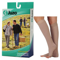 Juzo Dynamic Knee-High with Silicone Border, 30-40, Petite, Open, Beige, Size 1  JU3512ADPE3SB141-Pack(age)