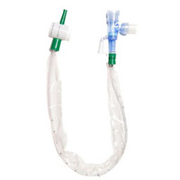 Closed Suction Catheter, Turbo-Cleaning, Double Swivel Elbow, 14 fr, Green  MI2271418-Each