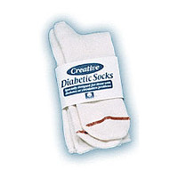 Men's Diabetic Sock Size 10 - 13, White  PECDSOCKMW-Pack(age)