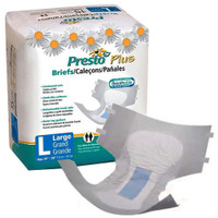 Presto Breathable Brief, Value Plus Absorbency, Large, 45-58"  PRTABB01040-Pack(age)"