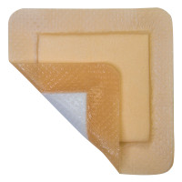 MediPlus Silicone Comfort Foam Adhesive Border 4 x 4", Pad Size 2.5" x 2.5"  SEMP1010SLCF-Each"
