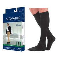 Business Casual Sock for Men, Calf, 15-20, Closed Toe, Size C, Black  SG189CC99-Each