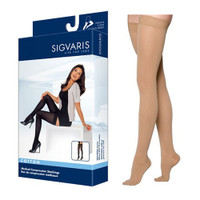 Cotton Comfort Women's Thigh-High Compression Stockings Grip-Top Small Long, Crispa  SG232NSLW66-Each