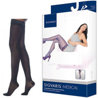 Allure Thigh-High with Grip-Top, 20-30, Medium, Short, Closed, Black  SG712NMSW99-Pack(age)